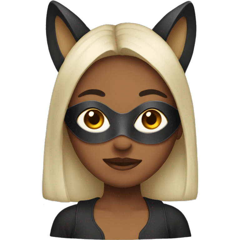 masked girl with animal ears emoji