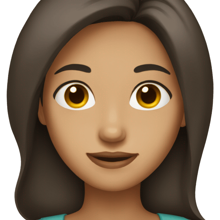 Woman with dark brown hair emoji