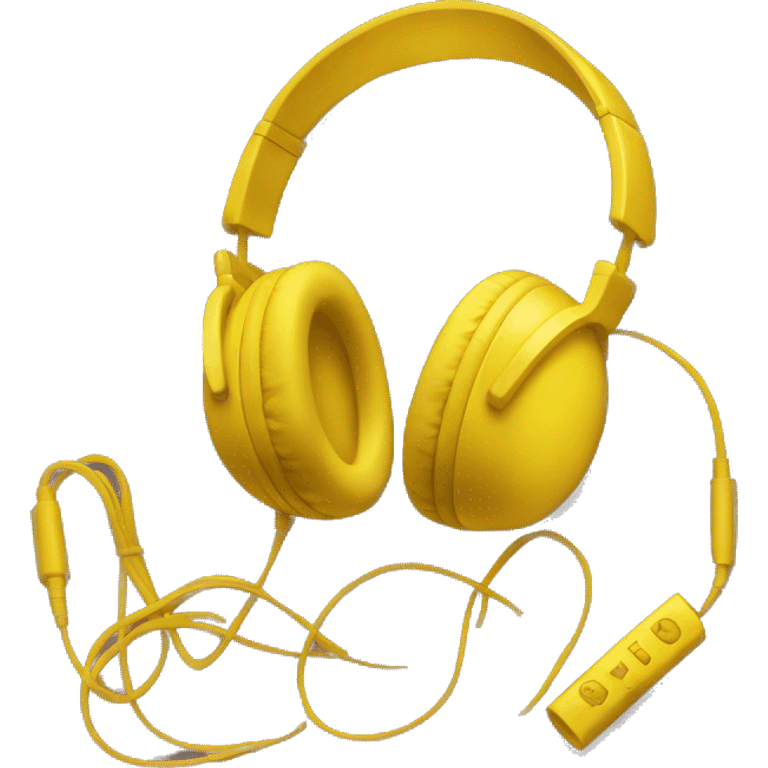 All yellow headphones emoji