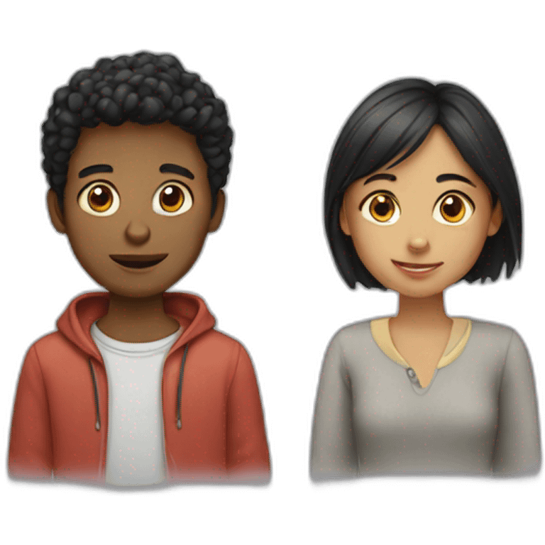 Boy with girl emoji