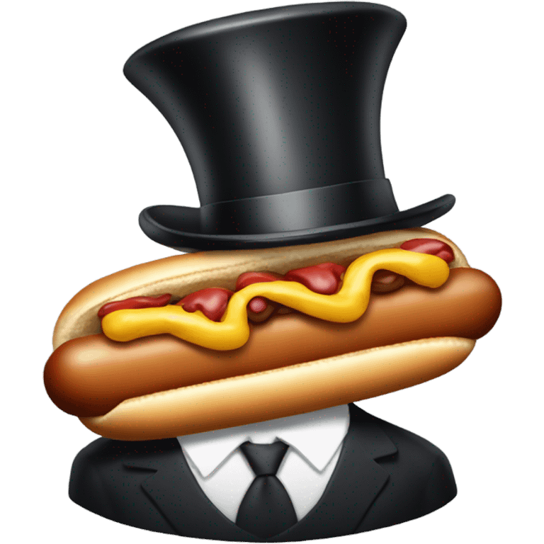 Hotdog with top hat emoji