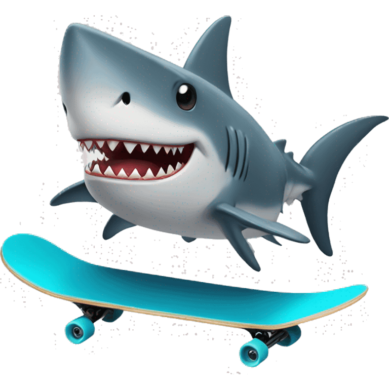 shark on a skateboard emoji