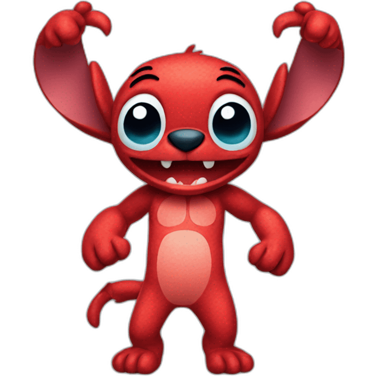 Stitch red with 4 arms emoji