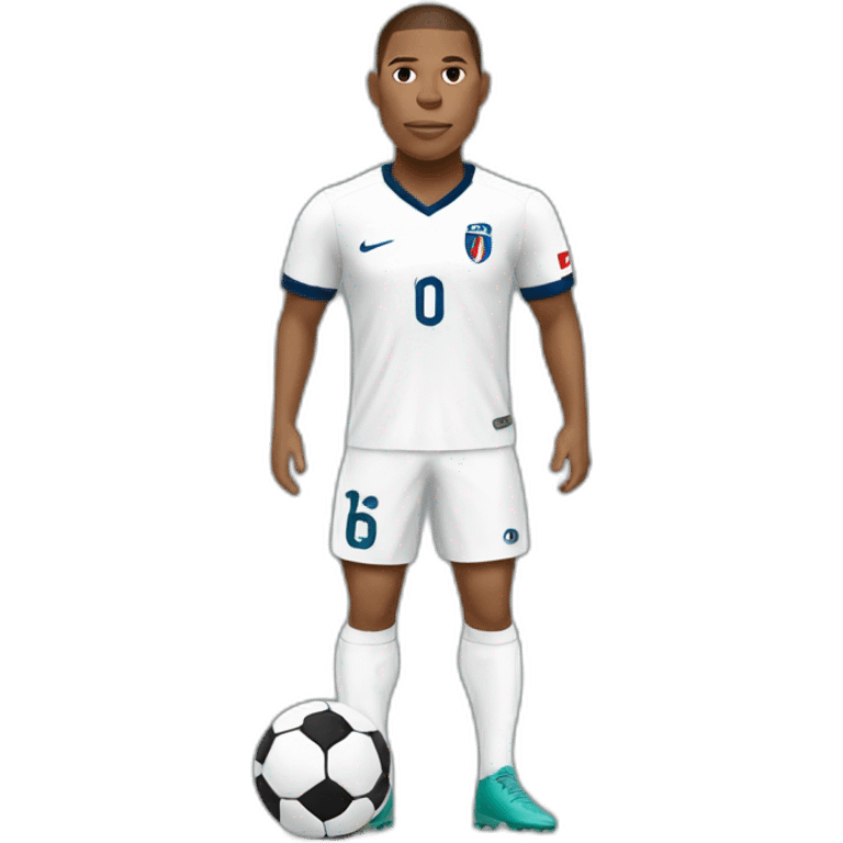 Mbappé, with a football emoji