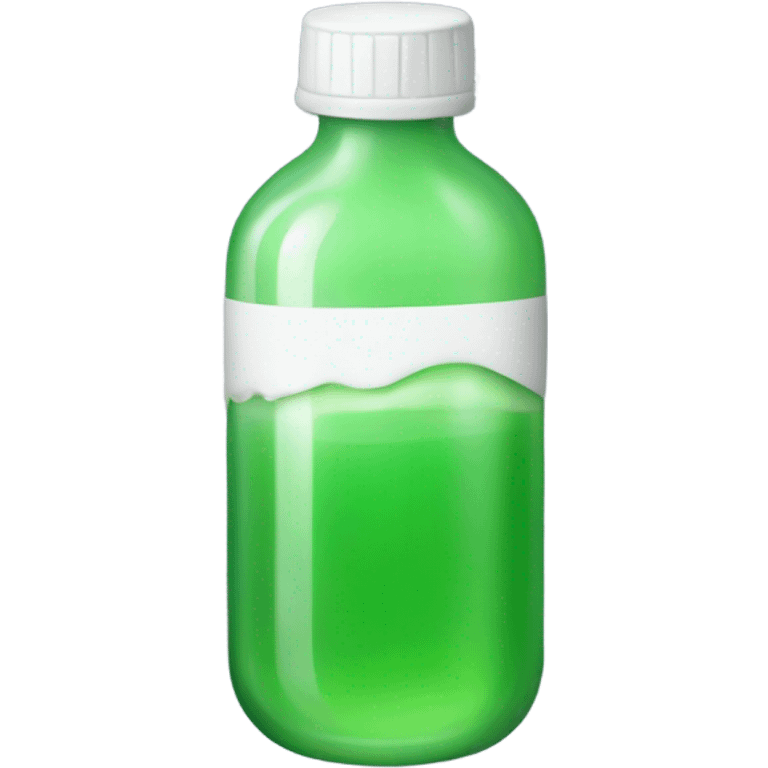 Baby bottle with green liquid  emoji