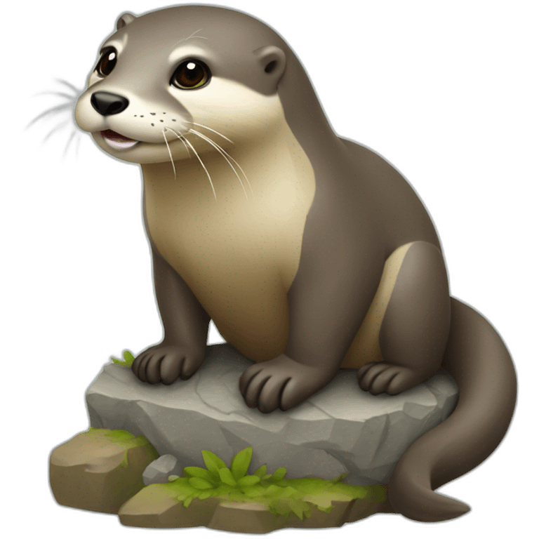 Loutre sur une tombe  emoji