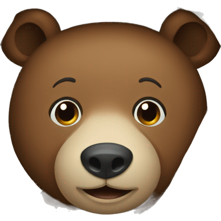 happy bear cozy in blanket emoji