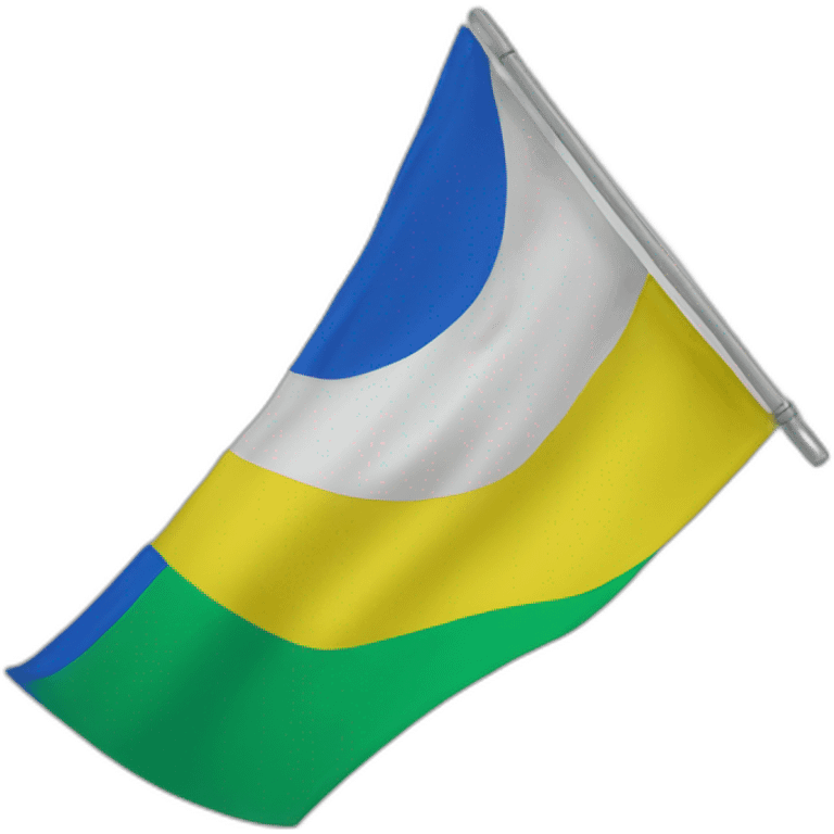 Drapeau bleu vert jaune emoji