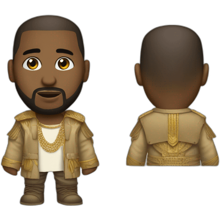 Kayne west wearing the outfit when he was in the concert of travis in egypte emoji