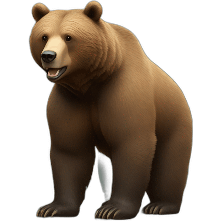 brown bear with urban flow emoji