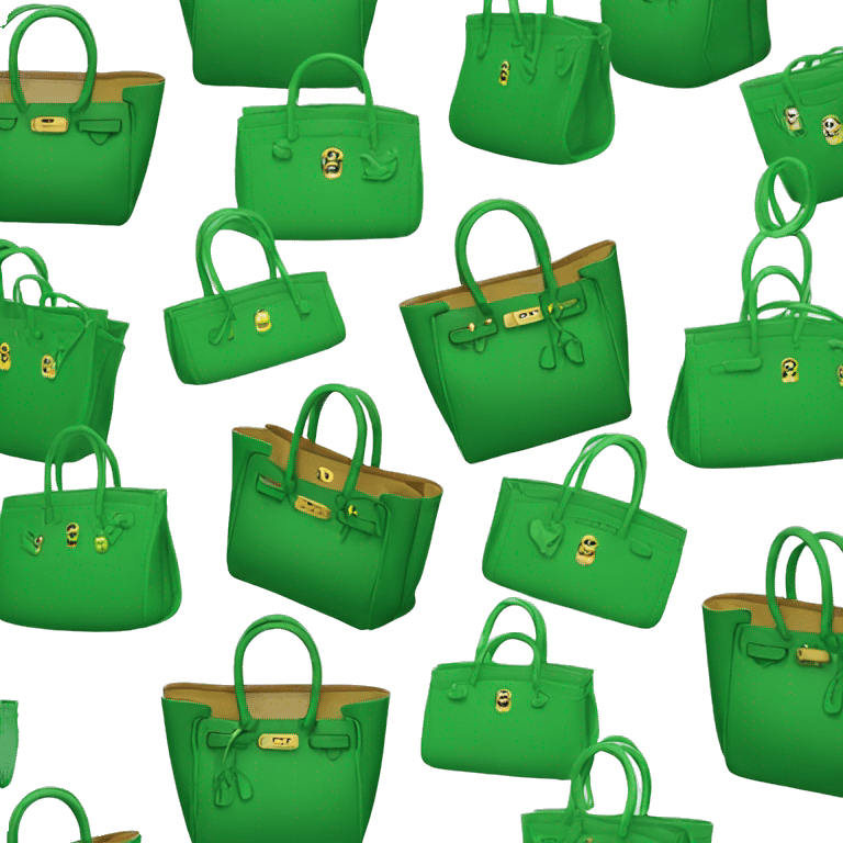 Green Birkin bag emoji