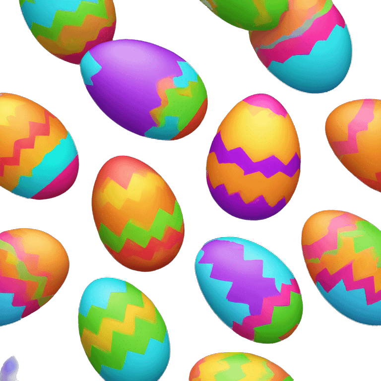 Colorful Easter egg with vibrant colors emoji