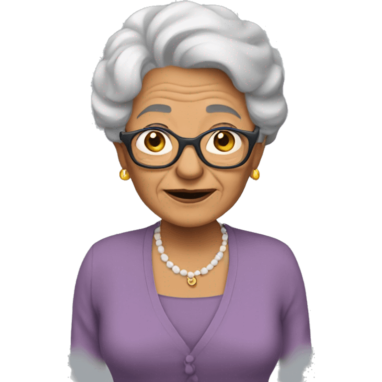 Abuela fumando emoji