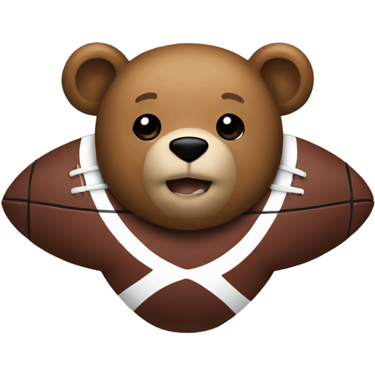 bear with football emoji