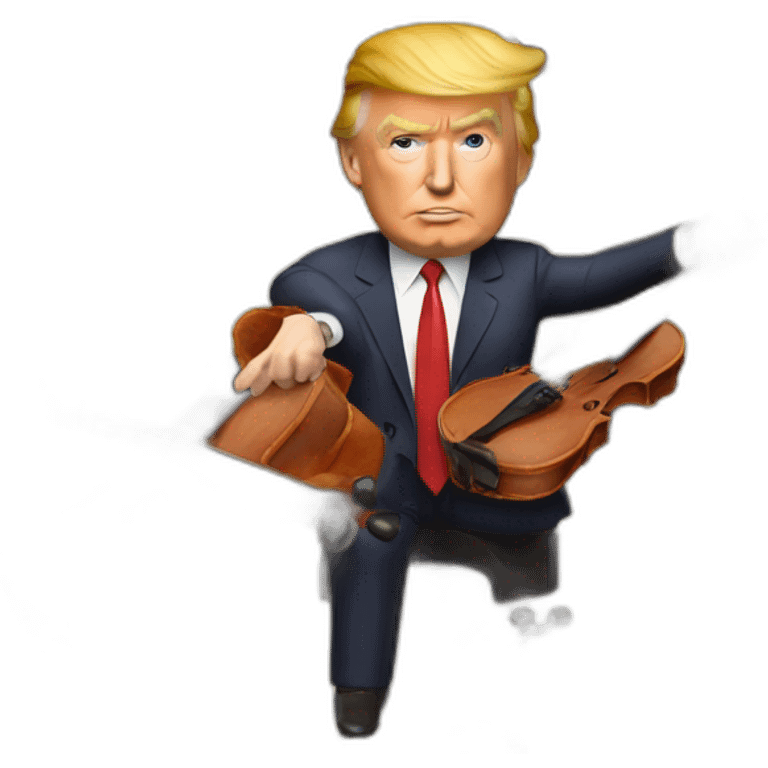 Donald Trump qui fait du violon emoji