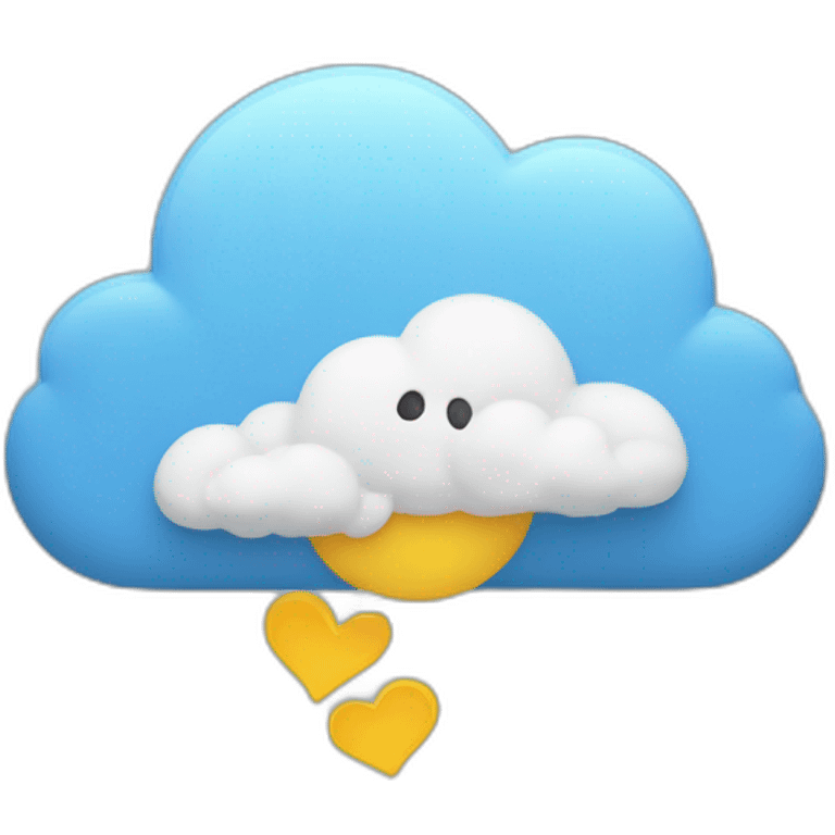 nuage en forme de coeur brisé emoji