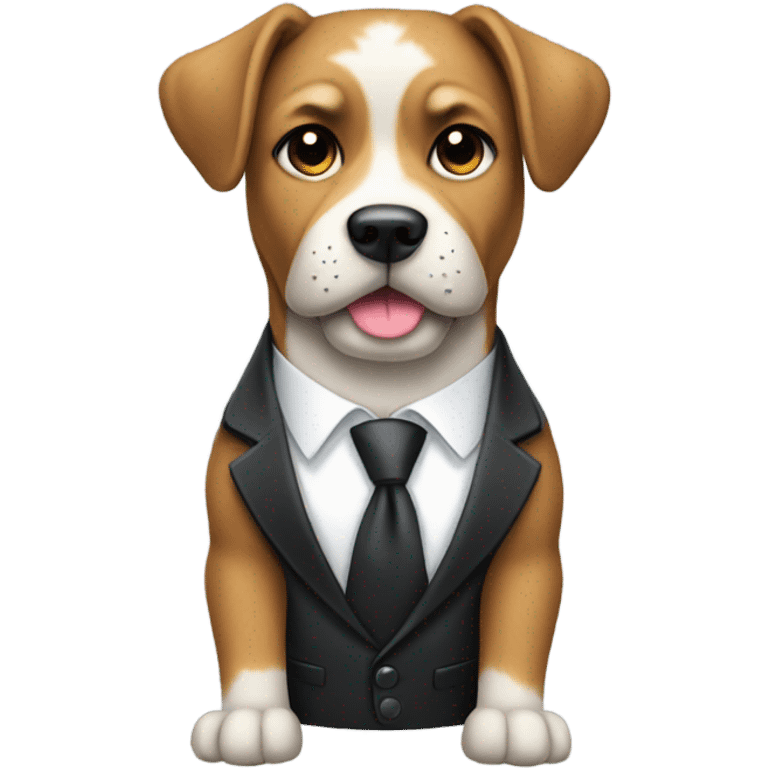 Dog wearing a suit emoji