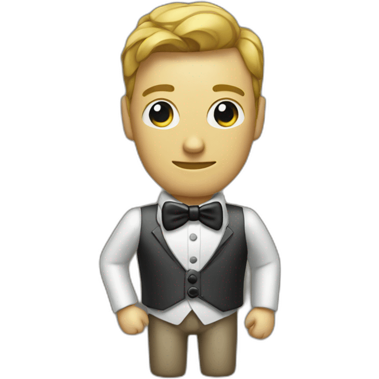 Android figurine with bow tie emoji