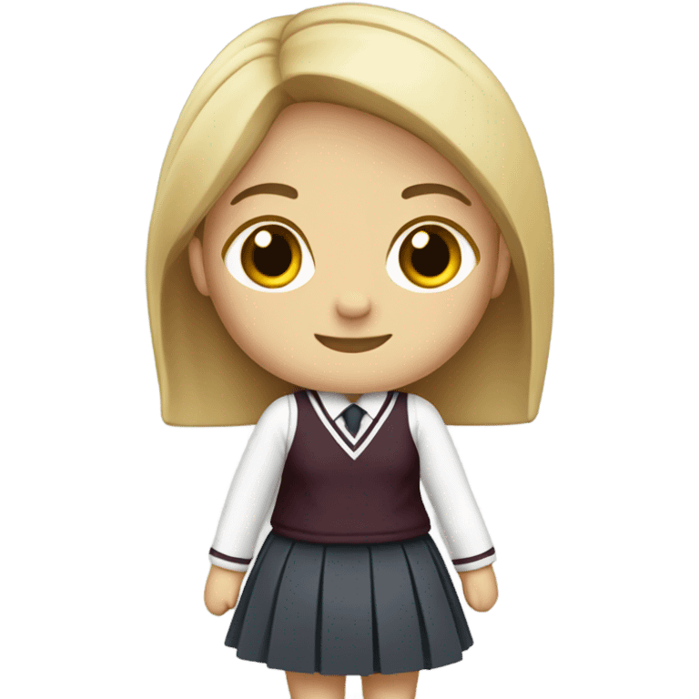 school uniform whit skirt emoji