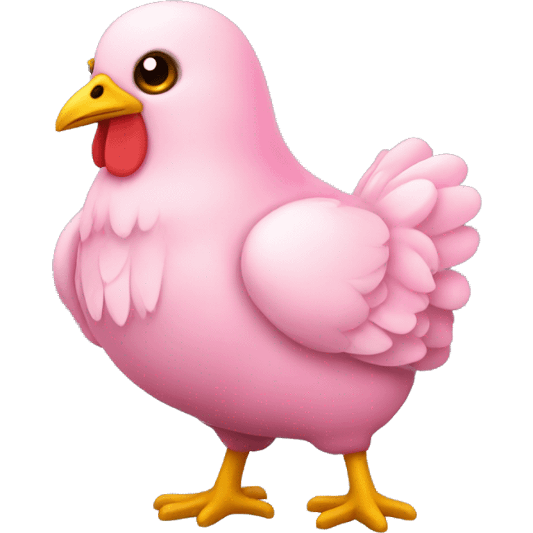 Pollito de color rosa  emoji