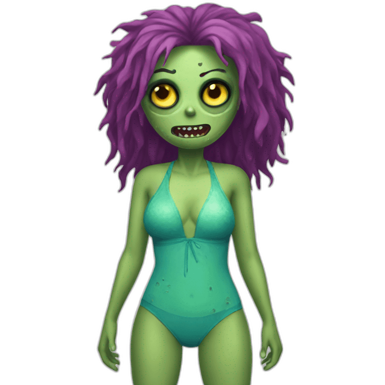 zombi wearing a swimsuit emoji