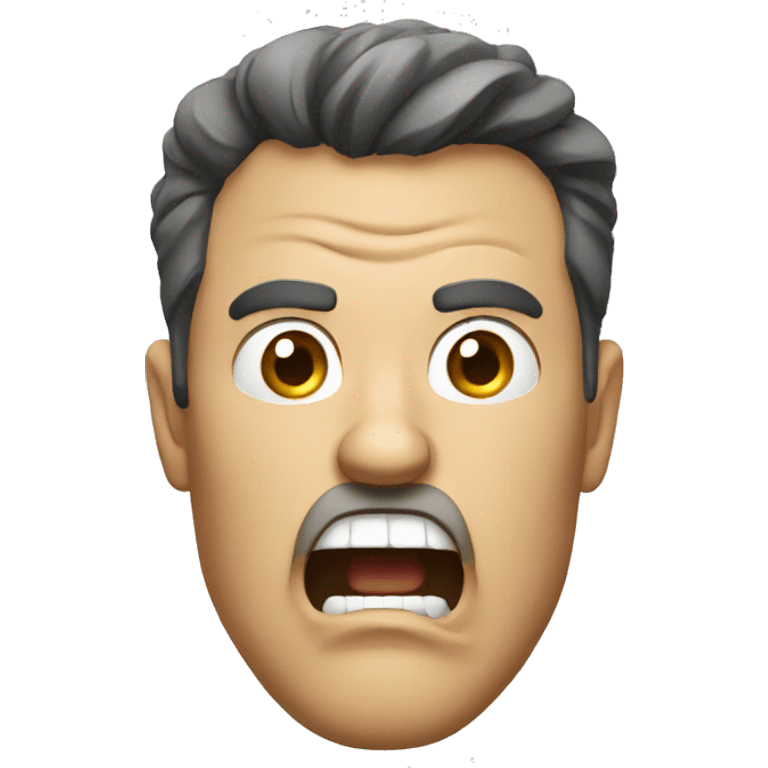 A man with an angry face shouting emoji