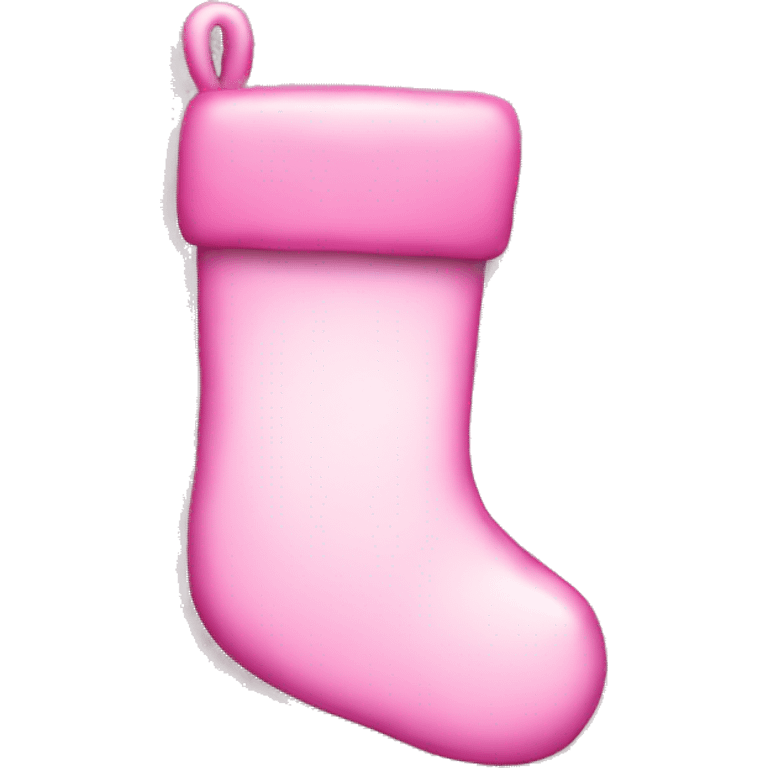 Pink Christmas stocking emoji