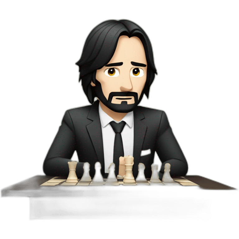 John wick Playing a game of chess emoji