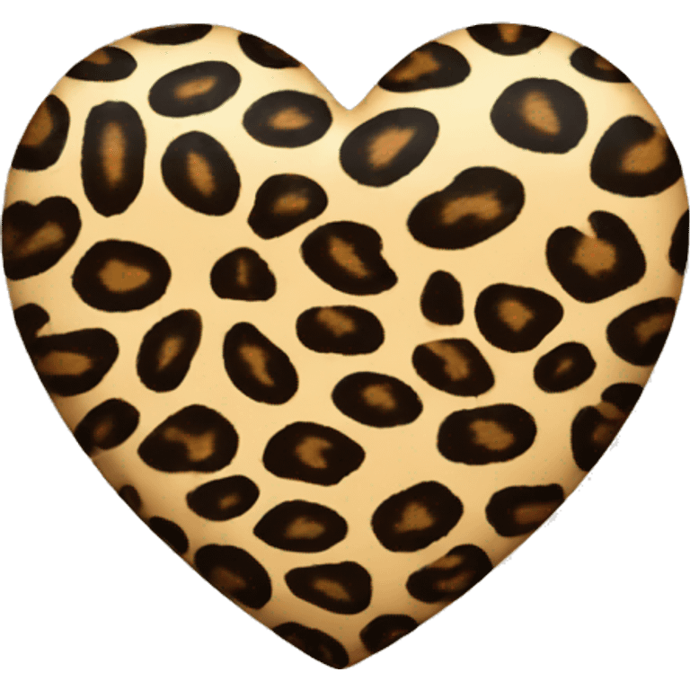 leopard print heart emoji