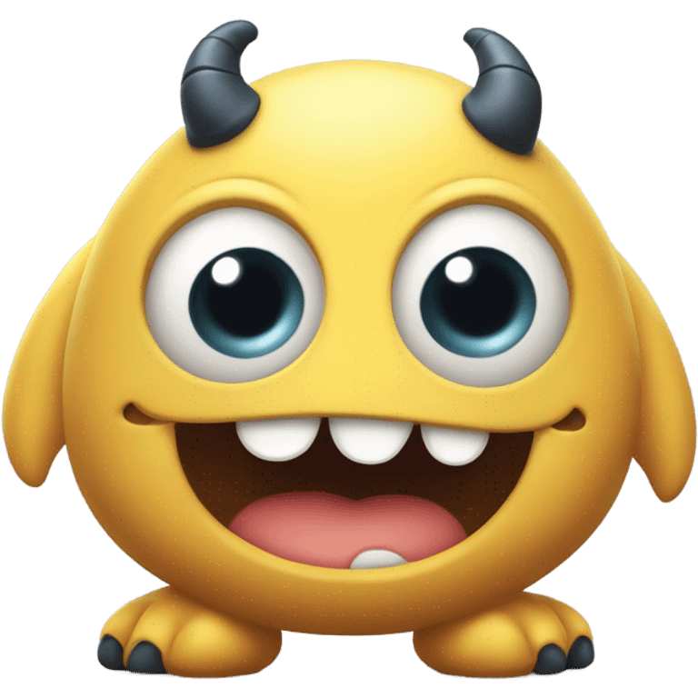 kind funny yellow baby monster emoji