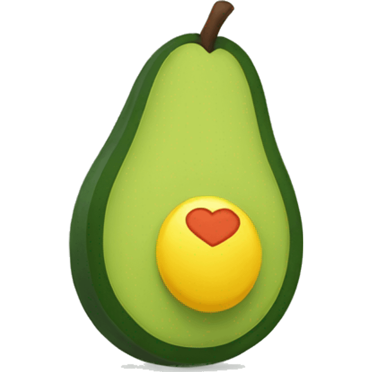 Avocado with a yellow heart emoji