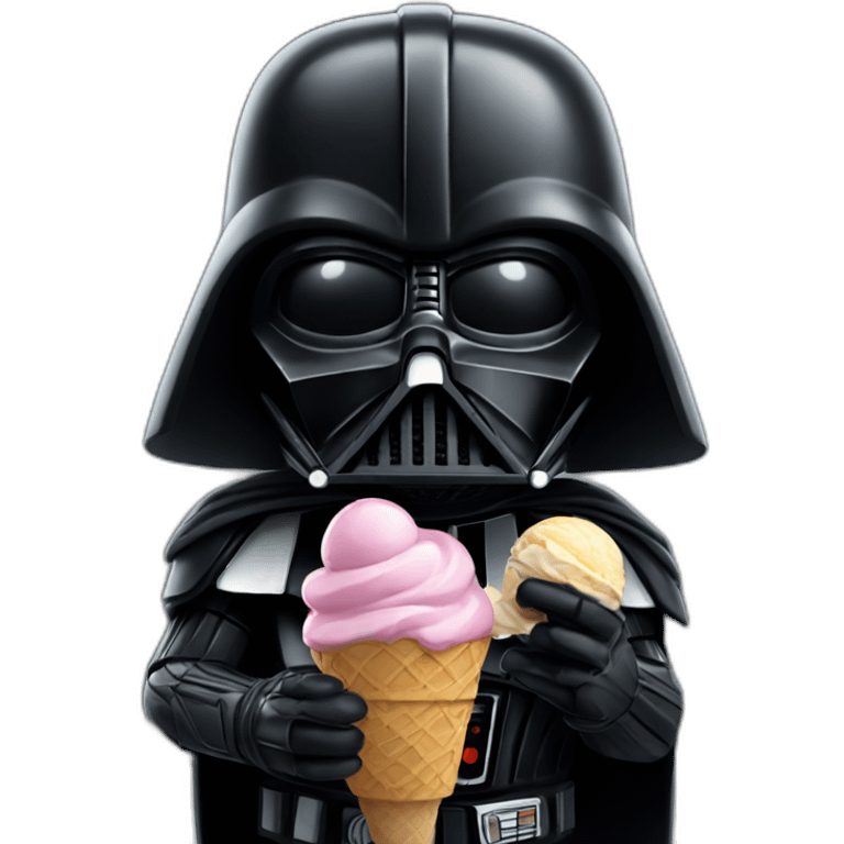 Dart Vader eating ice cream emoji