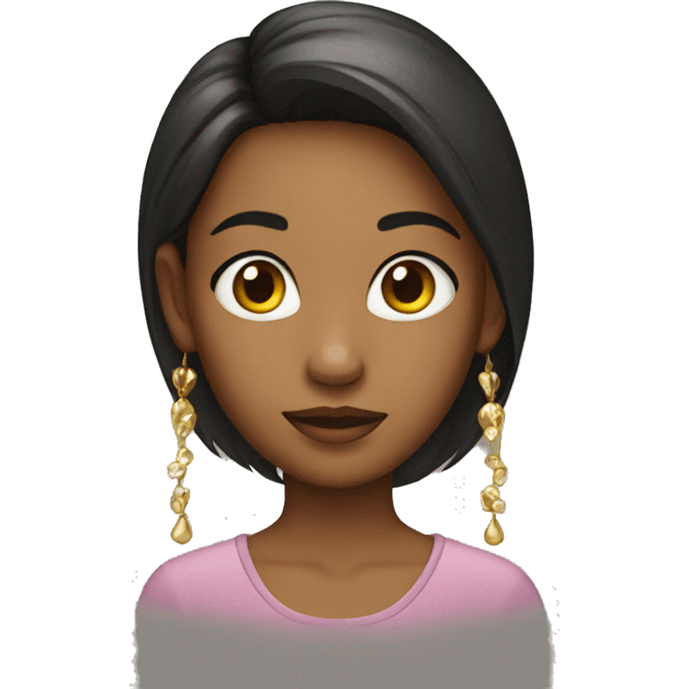 girl with earing emoji