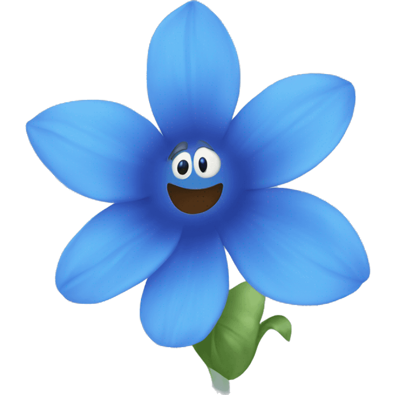 blue flower emoji