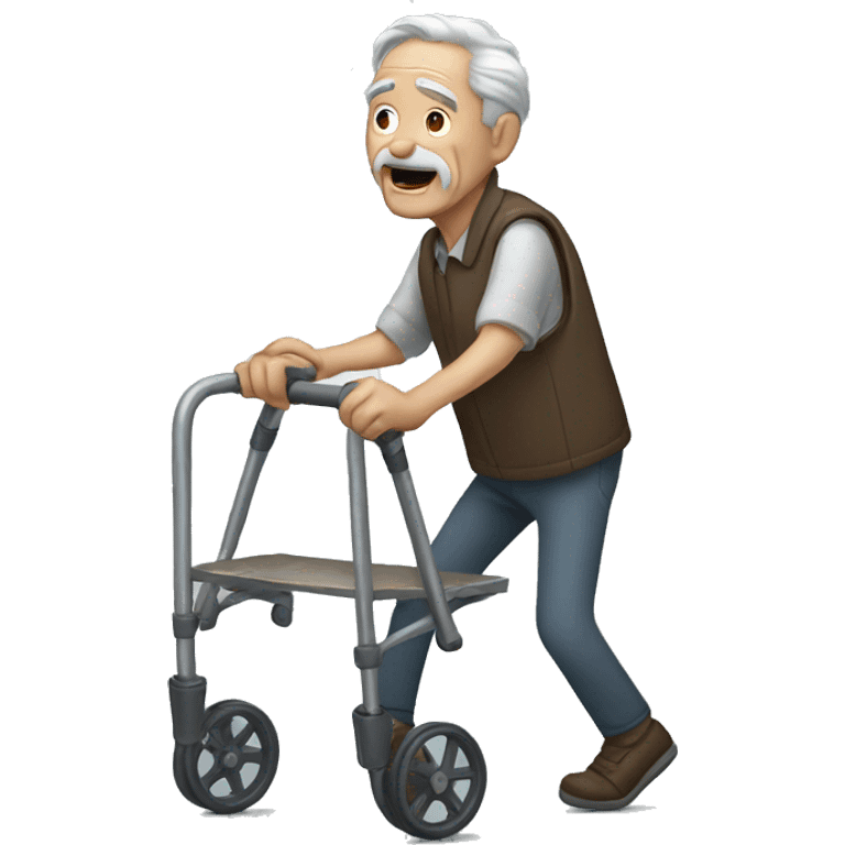 Metal walker for old people emoji