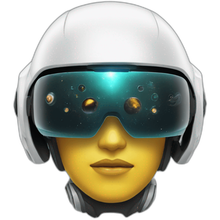 sci-fi virtual reality helmet emoji