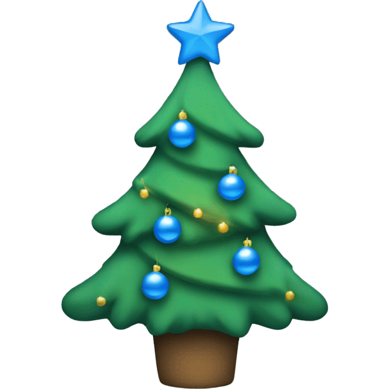 blue christmas tree emoji