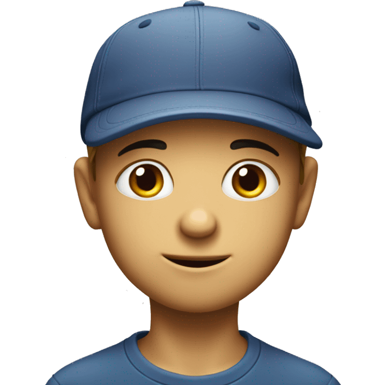 a kid with a shifty look and a cap, from the south of France. with a mischievous look emoji