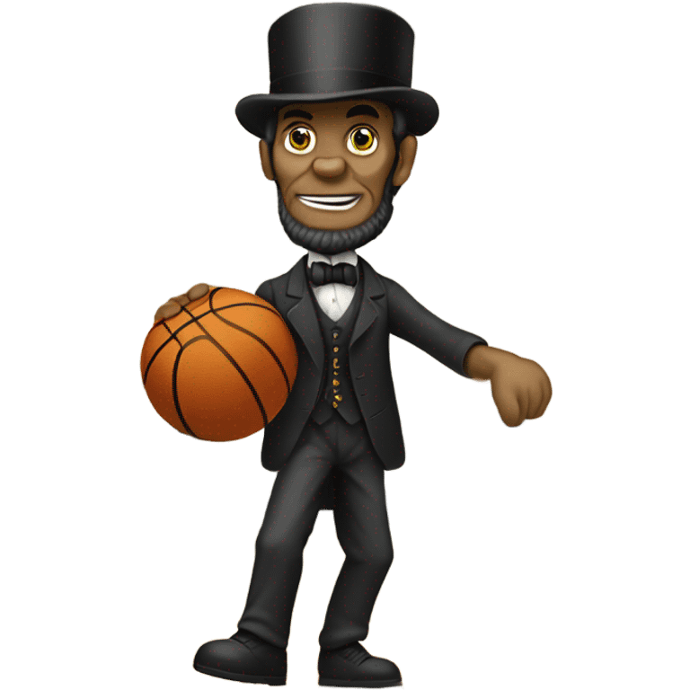 Abe Lincoln playing basketball  emoji