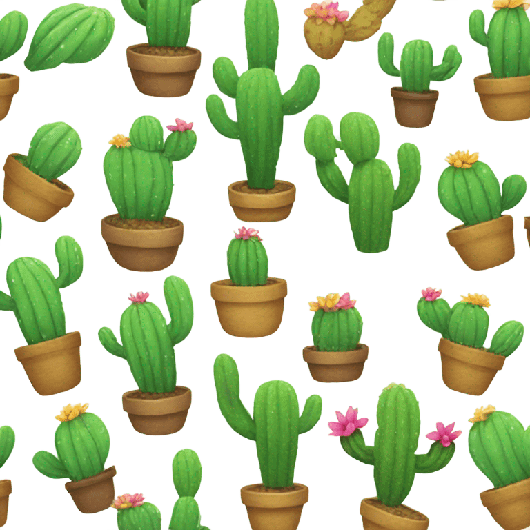 Rainbow cactus emoji