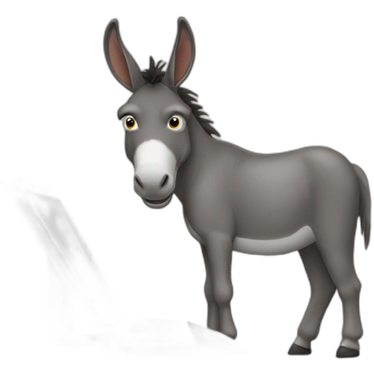 The donkey works at the computer emoji