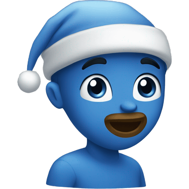 Christmas blue emoji