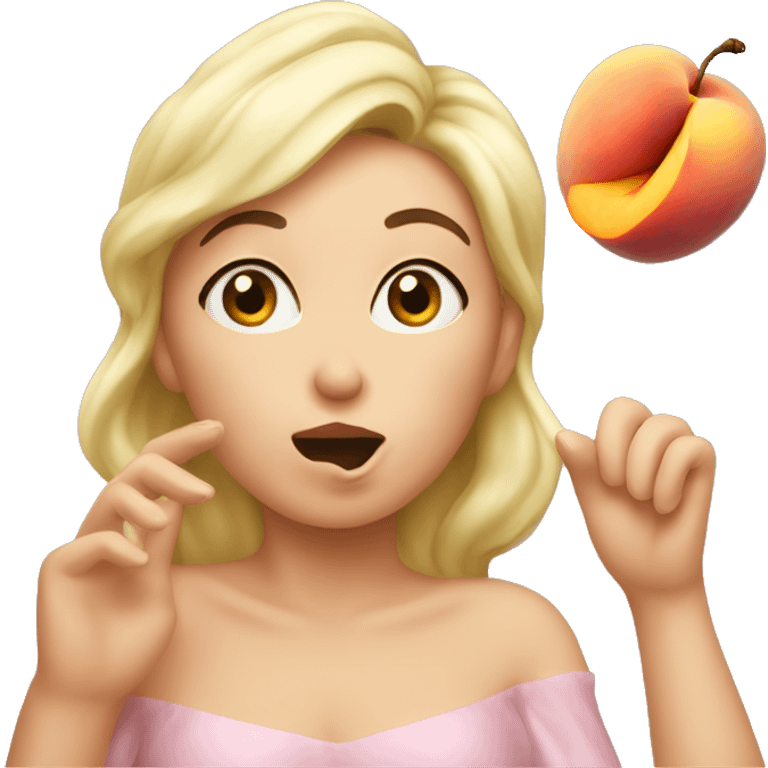 Peach blowing kisses  emoji