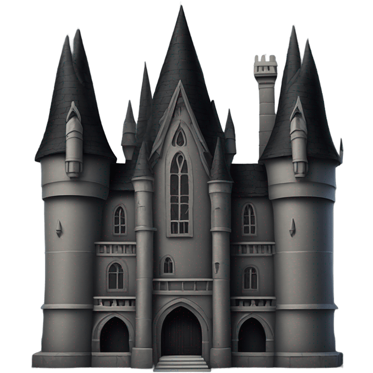 gothic castle in black emoji