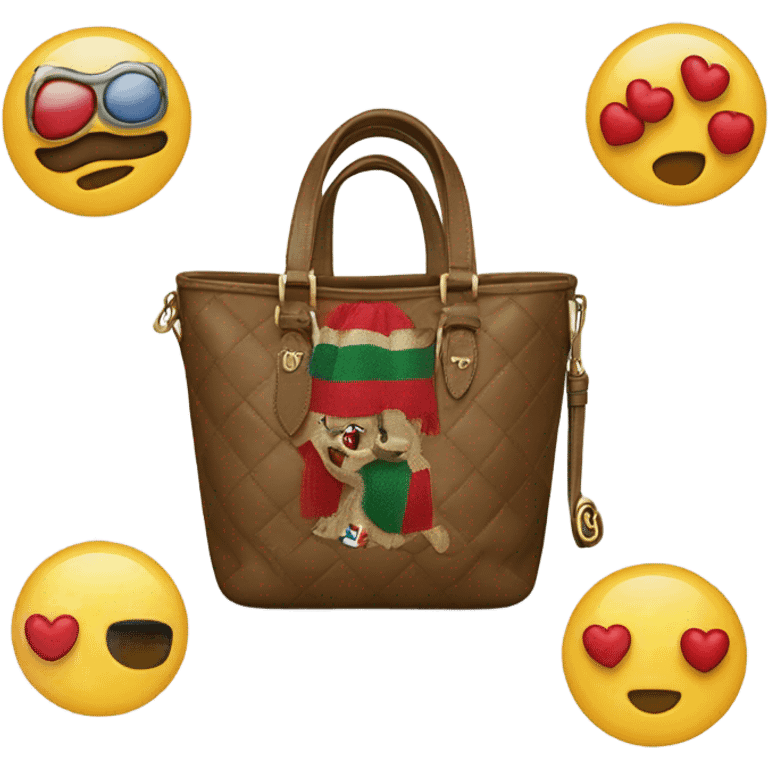 un bolso estilo gucci en emoji emoji