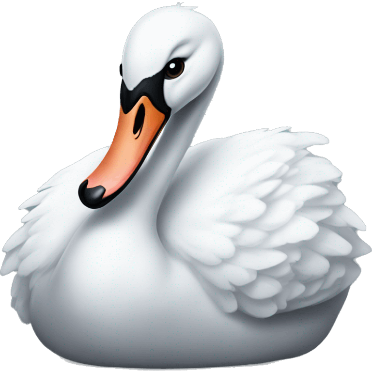 a very sad swan emoji