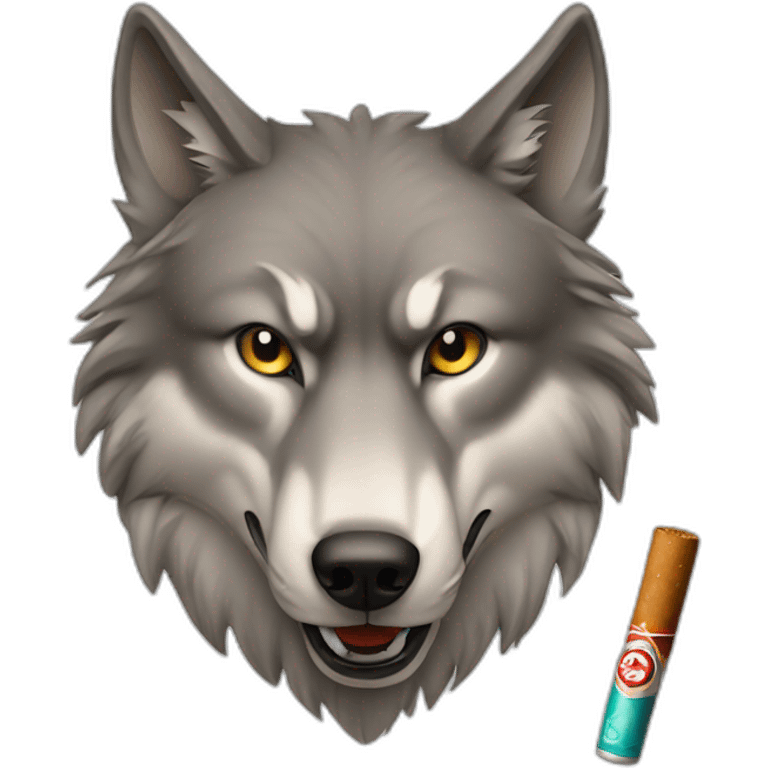 Wolf with sigarets emoji