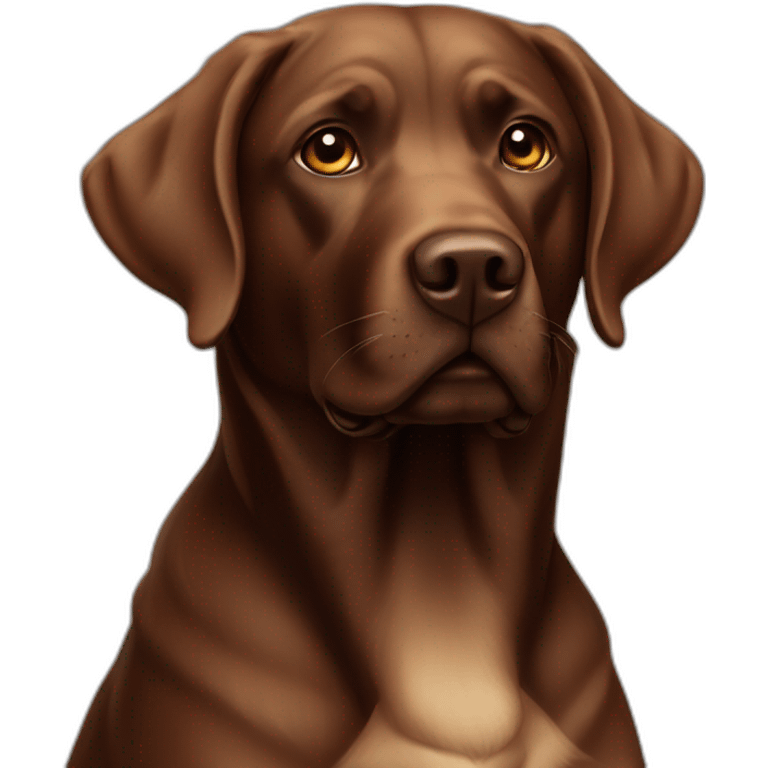 Chien labrador chocolat emoji