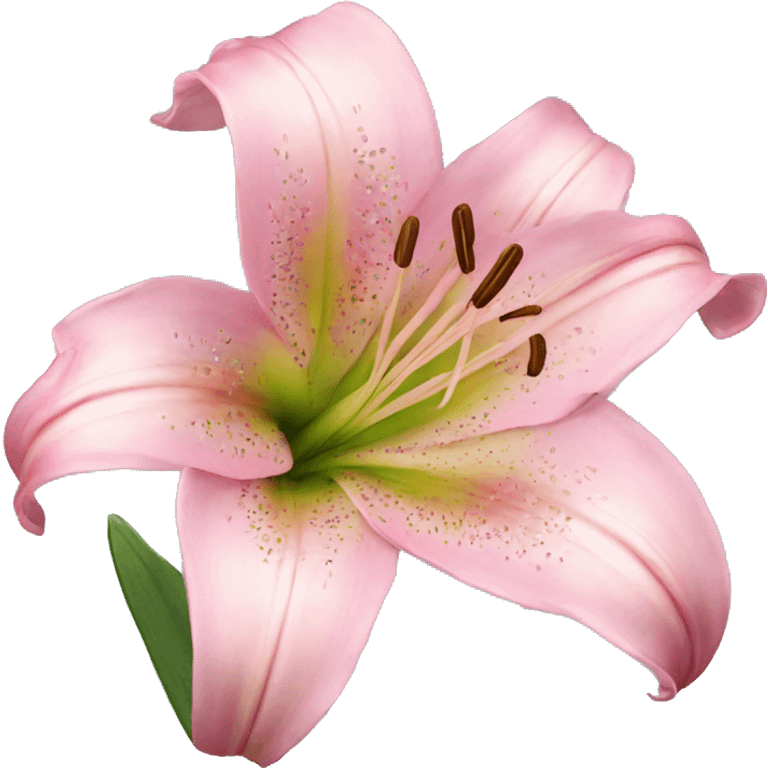 Pink lilies flowers emoji