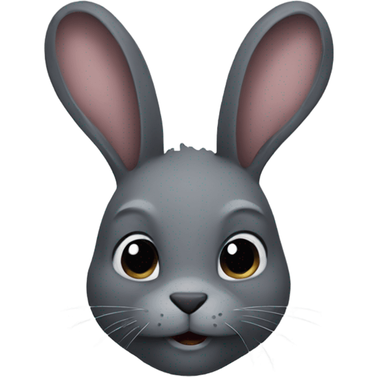 Dark grey rabbit  emoji